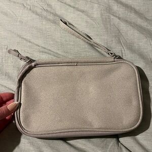 Grey cosmetic bag